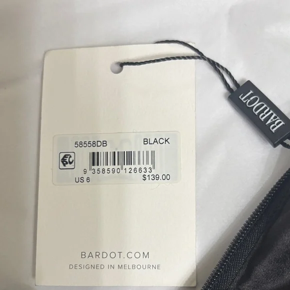 BARDOT Vienna Black Spaghetti Strap Cutout Midi Dress - Picture 8 of 9